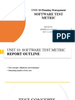 Software Test Metric: UNIT 10 Planning Management
