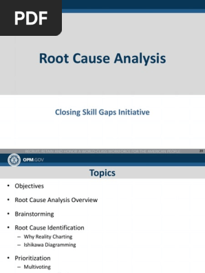 Root Cause Analysis