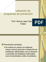 Diseño y evaluación de programas de prevención