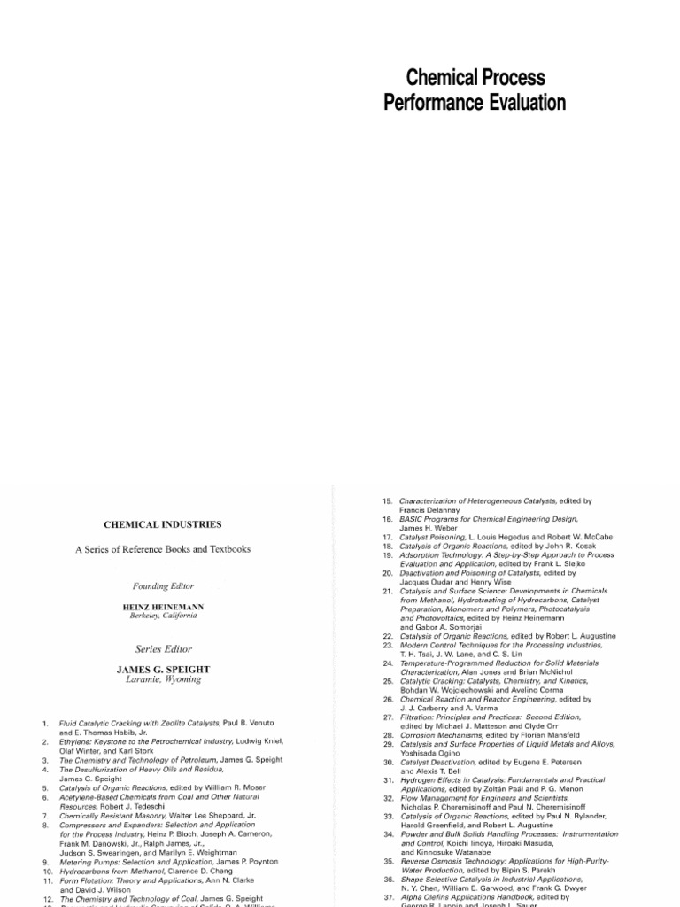 Chemical Process Performance Evaluation | PDF | Principal Component ...