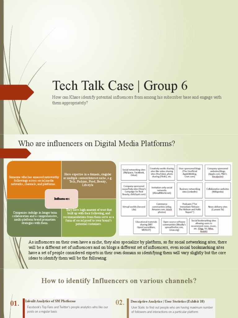 Tech Talk Case Presentation 6 PDF Social Media Popular Culture