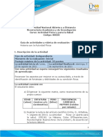 Guia de Actividades y Rúbrica de Evaluación - Unidad 1 - Fase 1- Mi Historia Con La Activida Física