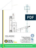 Transportador Sinfin Inclinado de Frutos Ø400