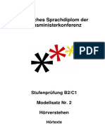 B2-C1 Modellsatz Nr. 2, HV Hoertexte