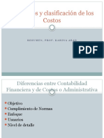 Conceptos y Clasificación de Los Costos