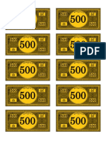 Billetes de 500 Monopoly