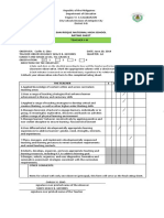 Blank Cot Rating Sheet Actual Scores Grace