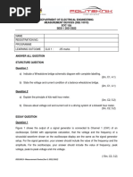 Department of Electrical Engineering Measurement Devices (Dee 10013) EOC 1 (B) SESI 1 2021/2022