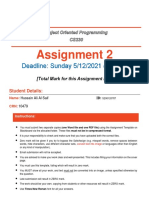 Assignment 2: Deadline: Sunday 5/12/2021 at 23:59