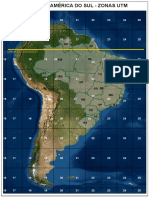 Mapa das zonas UTM da América do Sul