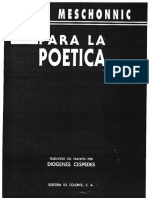 Henri Meschonnic Para La Poetica Opt