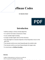 Huffman Codes: Dr. Manisha Chahal