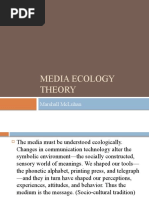 Media Ecology Theory: Marshall Mcluhan