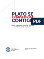 Plan de Desarrollo Plato Se Transforma Contigo 2020-2023