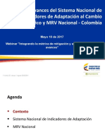 Indicadores de Adaptación Al Cambio Climático y MRV Nacional - Colombia
