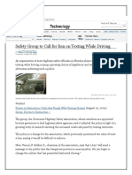 Safety Group to Call for Ban on Texting While Driving (1)