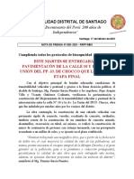 Nota de Prensa Nro. 030-17-02-2021