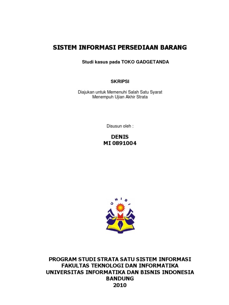 Sistem Informasi Persediaan Barang