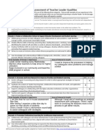 Self-Assessment of Teacher Leader Qualities