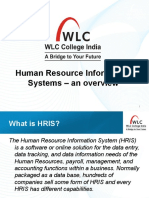 Human Resource Information Systems - An Overview