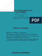 OPERANT CONDITIONING IN LAW ENFORCEMENT ppt