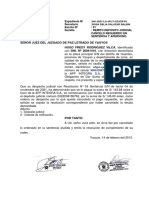 Escrito Juez de Paz Letrado de Yauyos-Afp Integra Depostio Judicial