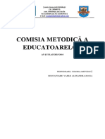 Comisia Metodica A Educatoarelor Portofoliu