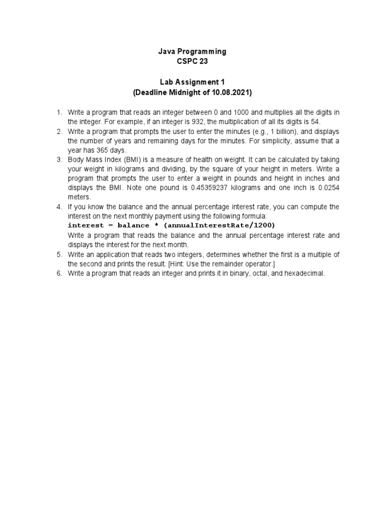 Lab Assignment 1 | PDF | Business | Finance & Money Management
