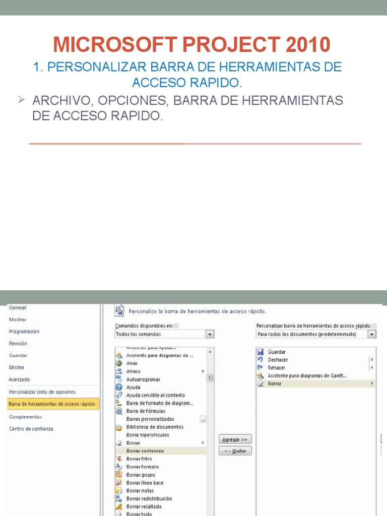 Guía de Microsoft Project 2010 | PDF | Desarrollo de software ...