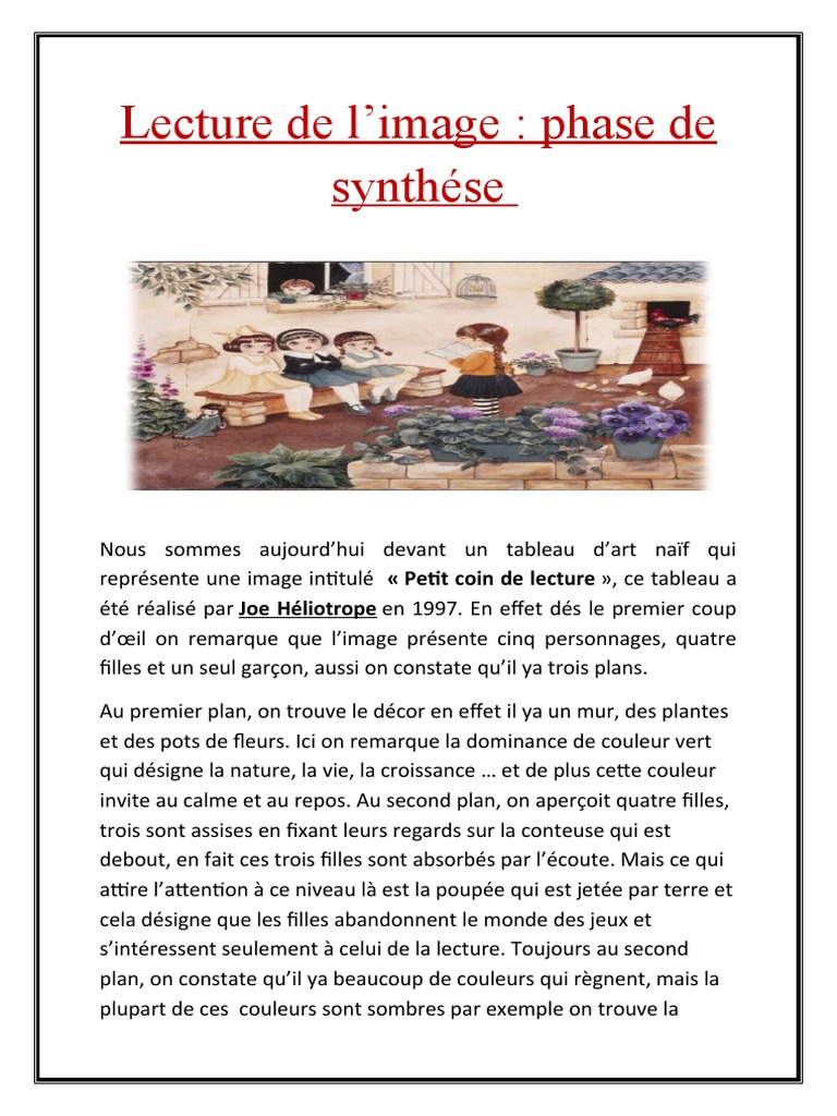 Importance de la lecture chez les enfants | PDF | Philosophie | Arts du ...