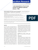 Organic, Inorganic and Nanoparticles of Se, ZN and MN in Early Weaning Diets For Gilthead Seabream (Sparus Aurata Linnaeus, 1758)