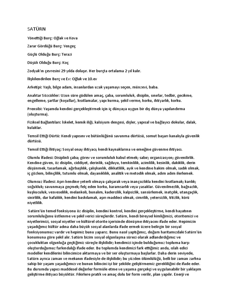 SATURN | PDF