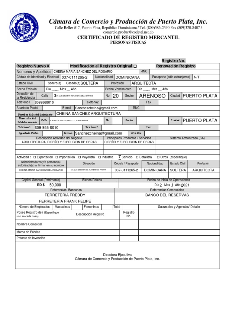 Registro Mercantil Puerto Plata | PDF | República Dominicana | Economias