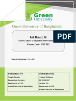 Green University of Bangladesh: Lab Report 02