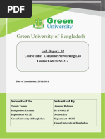 Green University of Bangladesh: Lab Report 03