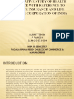 A Comparative Study of Health Insurance With Reference To Birla Life Insurance and Life Insurance Corporation of India