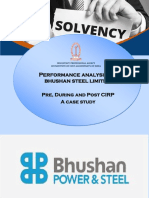 Performance Analysis of Bhushan Steel Limited: Pre, During and Post CIRP A Case Study