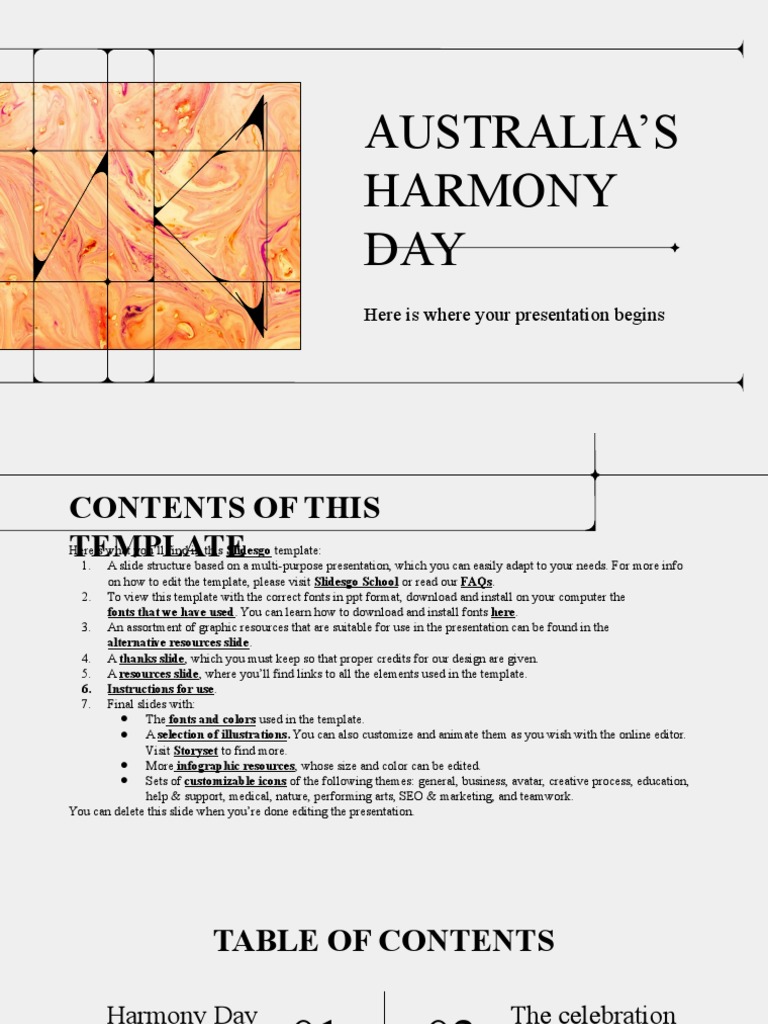 Australia's Harmony Day by Slidesgo PDF Jupiter