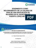 Proyecto de Investigación ASOCIACIÓN DE MUJERES DE PUERTO LOPEZ - META