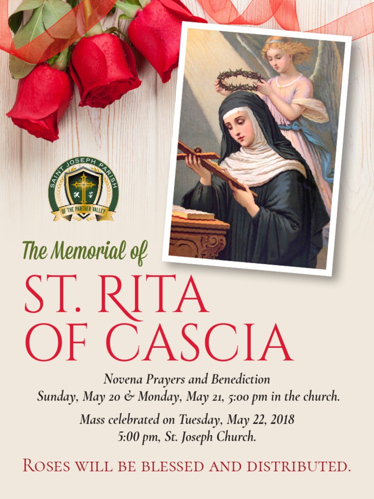 St. Rita Novena Prayers and Mass Schedule | PDF | Prayer | Jesus