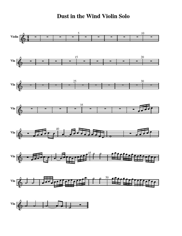 35674924 Dust In The Wind Violin Solo Sheet Music