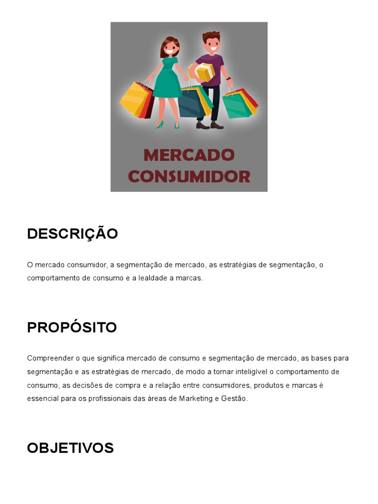 Segmentação de Mercado e Comportamento do Consumidor | PDF ...