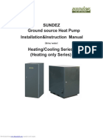 Sundez Ground Source Heat Pump Installation&Instruction Manual
