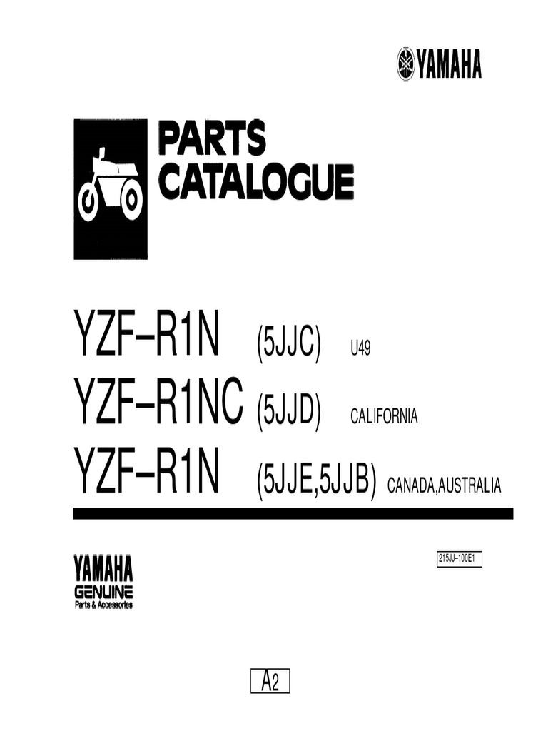 Yamaha R1 Parts Catalogue Overview | PDF | Clutch | Piston