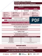 Plan de Vacunacion Refuerzo 30 A 39 Años 1ra y 2da Dosis 15 A 17 Años y Rezagados Xalapa