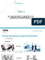 Tema: 4: El Valor Del Cliente Y El Servicio Postventa