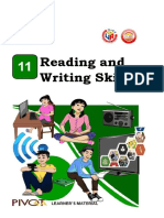 Reading and Writing Skills (PIVOT)-WEEK 3-4