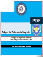 Origen Del Calendario Sagrado.