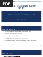 Lecture 1 - Network Documentation and Policy