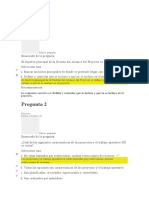 Evaluación Inicial Gerencia de Proyectos II